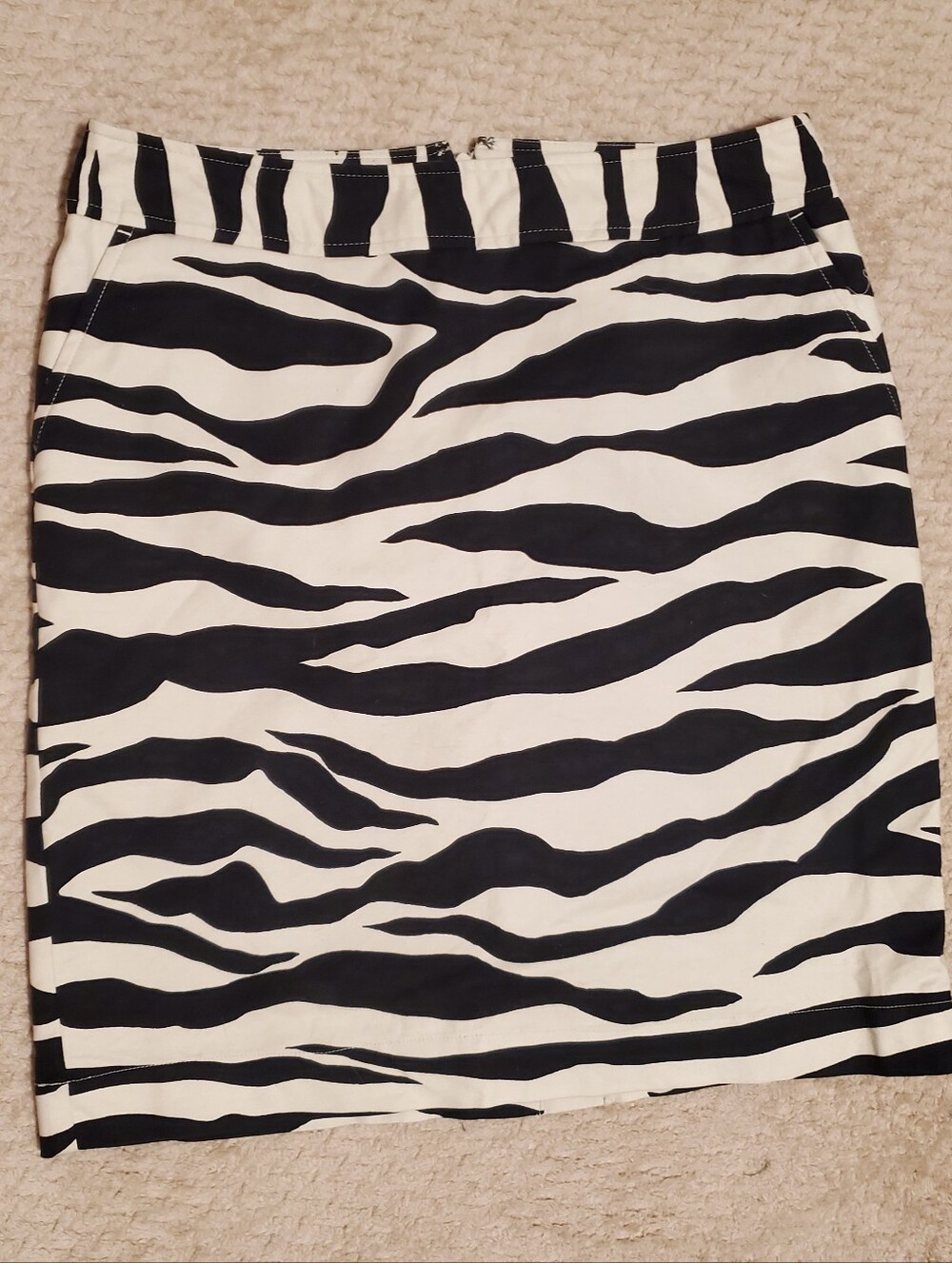 Black & White Zebra Print Women's Skirt